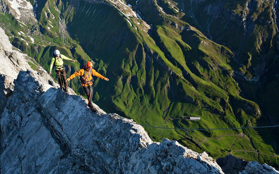 Klettersteig im Sommerurlaub in St. Anton in Tirol